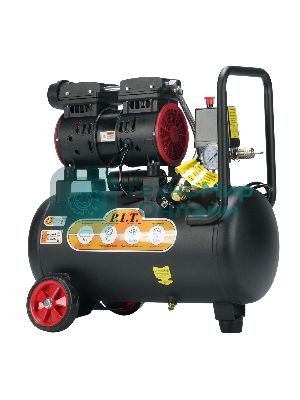 Компрессор поршневой P.I.T. PAC24-C1 безмасляный 110л/мин 24л 600Вт черный/красный