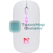 Мышь беспроводная Defender Touch MM-997 белый, 1600 dpi, радиоканал, Bluetooth, USB, кнопки - 4