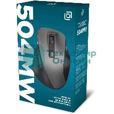 Мышь беспроводная Oklick 504MW черный/серый, 1600 dpi, радиоканал, USB, кнопки - 6