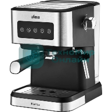 Кофеварка рожковая Ufesa MONZA черный/серебристый, исп. кофе - молотый, 1.5 л, 1050 Вт, 20 бар