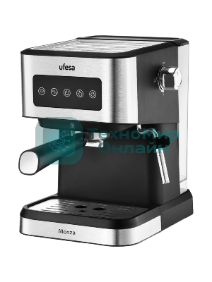 Кофеварка рожковая Ufesa MONZA черный/серебристый, исп. кофе - молотый, 1.5 л, 1050 Вт, 20 бар