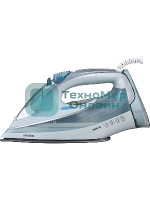 Утюг Hyundai H-SI01340 голубой/белый, 2800 Вт, 35 г/мин, 220 г/мин, 400 мл