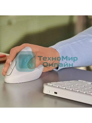 Мышь беспроводная Logitech Lift белый, 4000 dpi, радиоканал, Bluetooth, USB, кнопки - 6