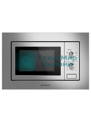 Микроволновая печь встраиваемая Maunfeld MBMO820MS03 нержавеющая сталь, 20 л, 1250 Вт, переключатели - поворотный механизм