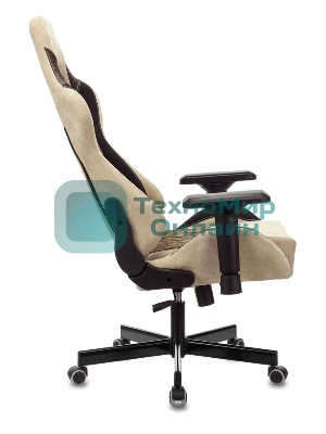 Кресло игровое Бюрократ VIKING 7 KNIGHT BR FABRIC коричневый текстиль/эко.кожа крестовина металл/пластик