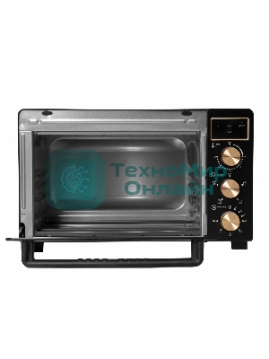 Мини-печь Kraft KF-MO 3506 KGLB (черный/золото) с дисплеем