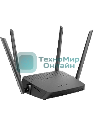 Роутер беспроводной D-Link DIR-825/RU/R7 (DIR-825/RU/R7A) AC1200 10/100/1000BASE-T черный