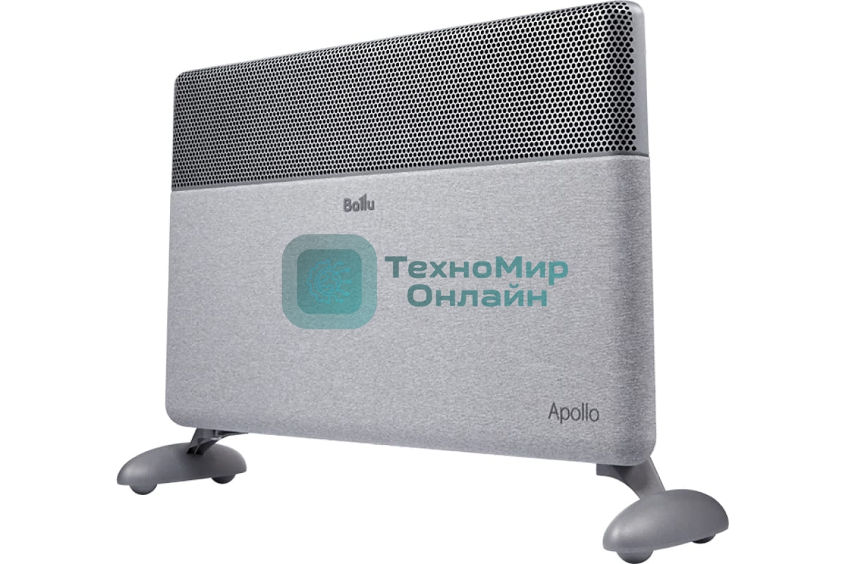 Конвектор электрический Ballu Apollo digital INVERTER Moon Gray BEC/ATI-2501 серый, 2500 Вт, 30 м2, термостат, дисплей, WiFi