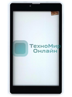 Сенсорное стекло (тачскрин) для Irbis TZ737, черный с белой рамкой