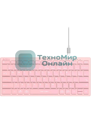Клавиатура A4Tech FBX51C беспроводная, Bluetooth, радиоканал розовый
