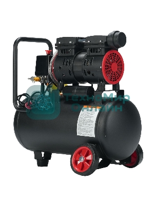 Компрессор поршневой P.I.T. PAC24-C1 безмасляный 110л/мин 24л 600Вт черный/красный