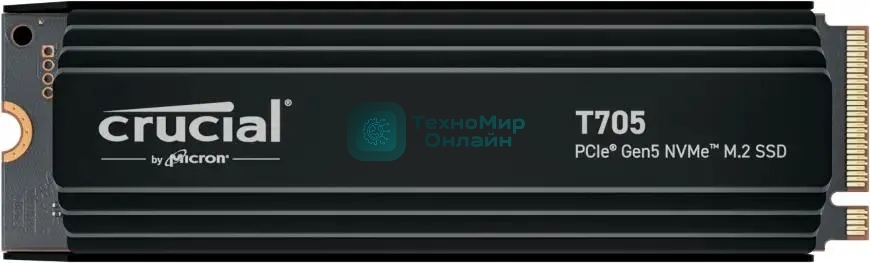 Накопитель SSD Crucial T705 1Tb PCIe Gen5 NVMe M.2 SSD with heatsink CT1000T705SSD5