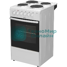 Плита электрическая Darina 1B EM 341 406 W белый/черный, конфорок 4 шт, духовка 50 л, 50 см x 85 см x 56 см