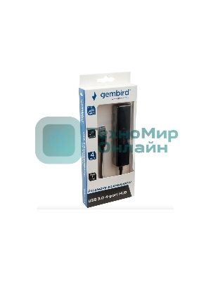 USB-концентратор Gembird UHB-C354, USB 3.0, USB 4 порта, USB с доп питанием