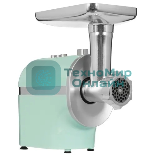 Мясорубка электрическая Eurostek EMG-0903 зеленый, 2000 Вт, 2.0 кг/мин, реверс, защита от перегрузки, насадки - 5