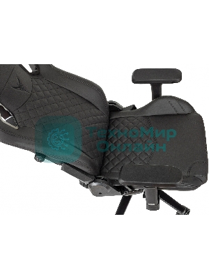 Кресло Knight Craft черный, экокожа, 120 кг, механизм качания