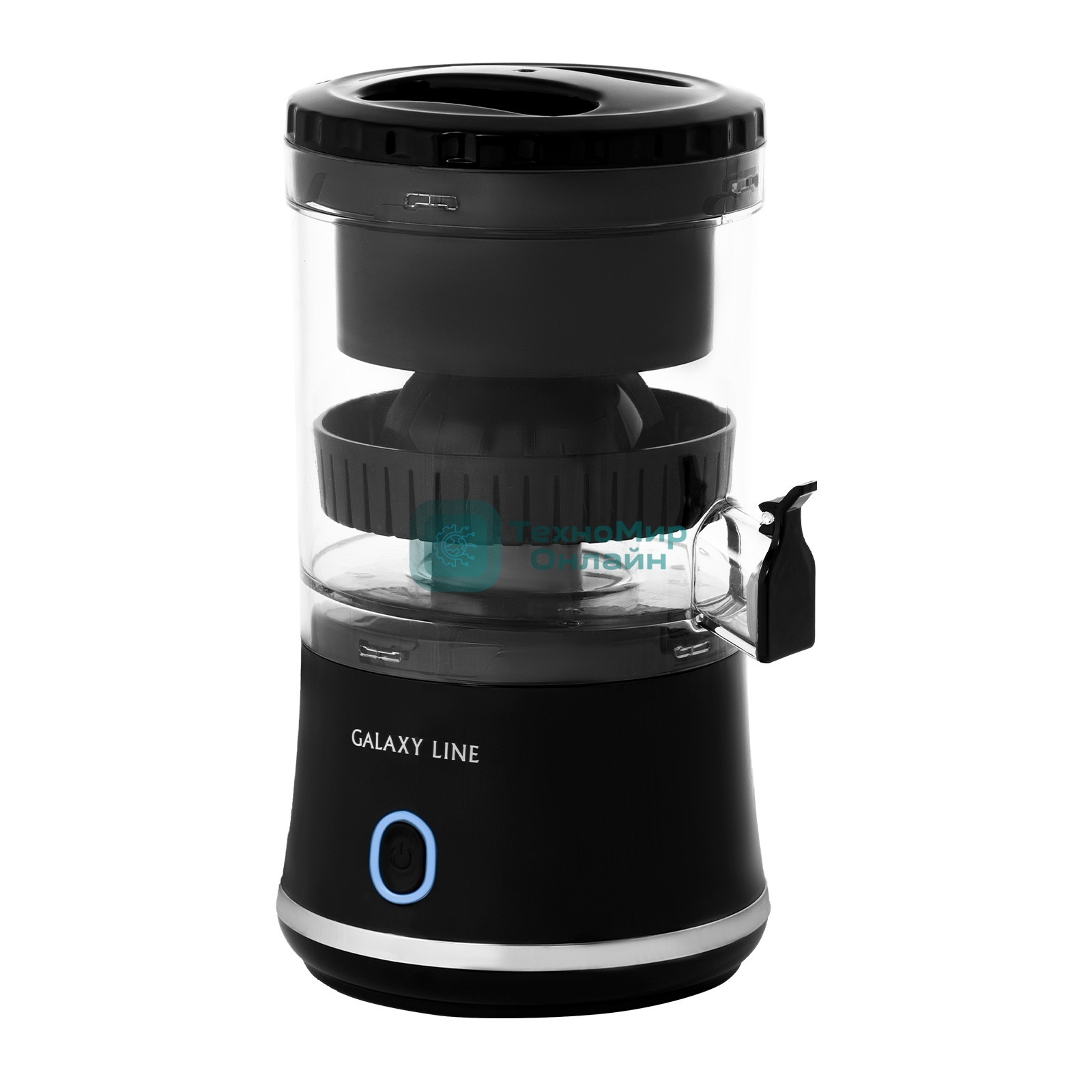 Соковыжималка GALAXY GL 0855 черный, цитрусовая, 50 Вт, 250 мл, механическое