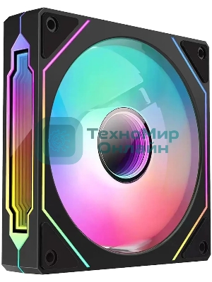 Вентилятор для корпуса Bloody CF-12 LCD ARGb 120х120x25 черный 4-pin 32дБ (упак.:1шт) (CF-12-ARGb120-BK) Ret