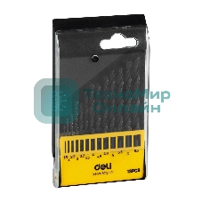 Набор сверл по металлу HSS (1,5-6,5мм, 13 шт) Deli DH-MHZ013-ED1 пластиковый кейс