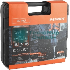 Дрель-шуруповерт Patriot BR 119Li, 12 В, 2 Ач, 30 Нм, щеточный
