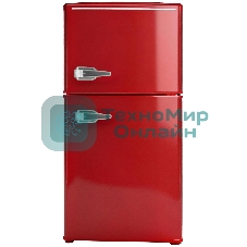 Холодильник Ascoli ARDFRR100 красный двухкамерный 59/25л морозилка сверху