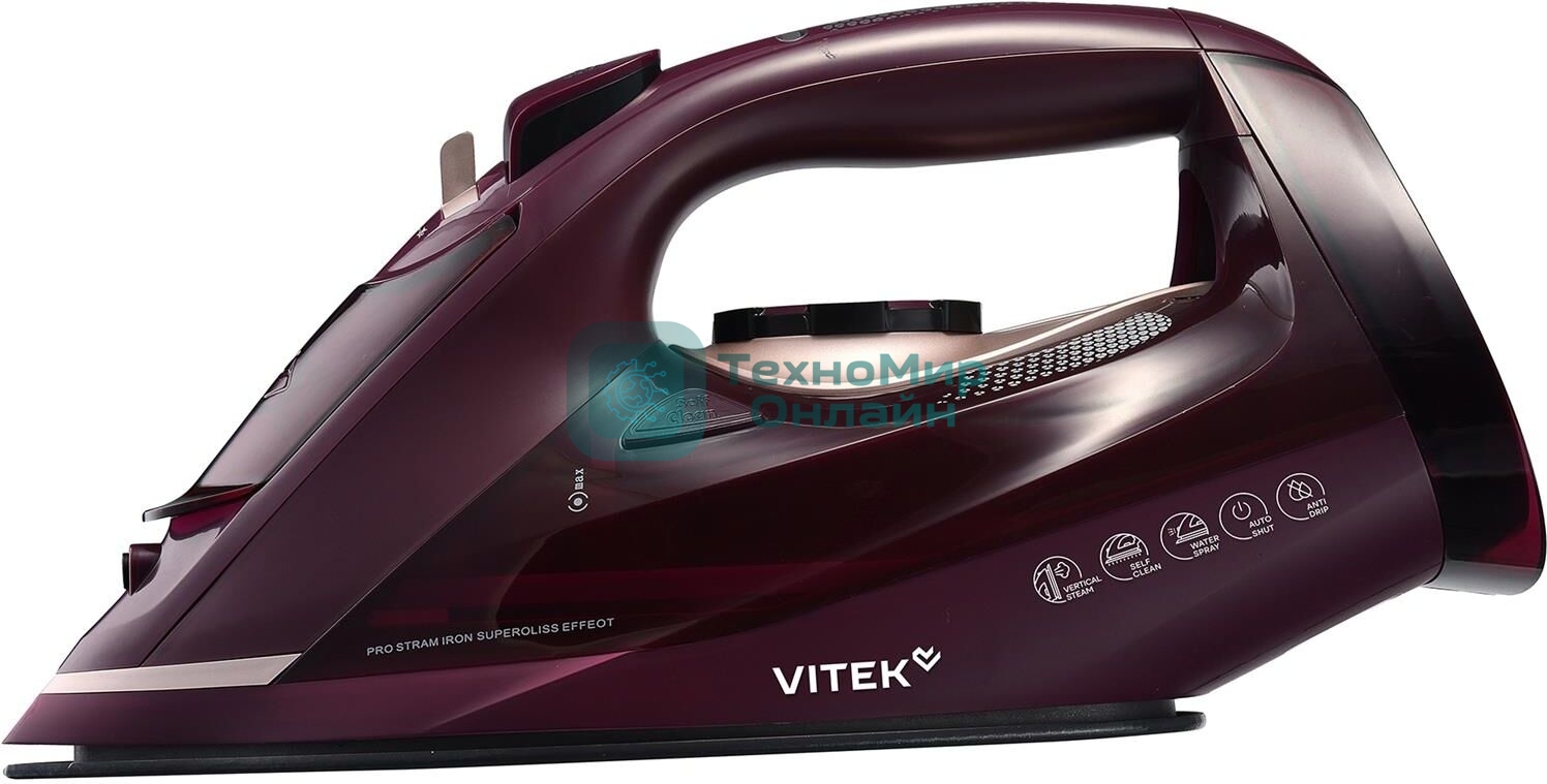 Утюг Vitek VT-IRN1204 3400Вт бордовый