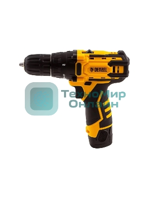 Дрель-шуруповерт Denzel CDL-12CB, 12 В, 1,5 Ач, 22 Нм, щеточный