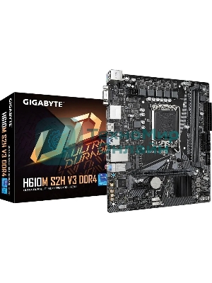 Материнская плата Gigabyte H610M S2H V3 DDR4, LGA 1700, Intel H610, 2xDDR4, 4xSATA, 1xM.2, 1xPCIe 4.0 x16, 1xPCIe x1, 1xHDMI, 1xDP, 1xVGA, 1x 1Gb LAN, 2xUSB-A 3.2 Gen 1, 4xUSB-A 2.0, 3x 3.5 мм, 7.1, mATX