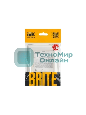 Рамка 1-местная IEK BRITE РУ-1-Бр DECOR белый/белый 3D-форма