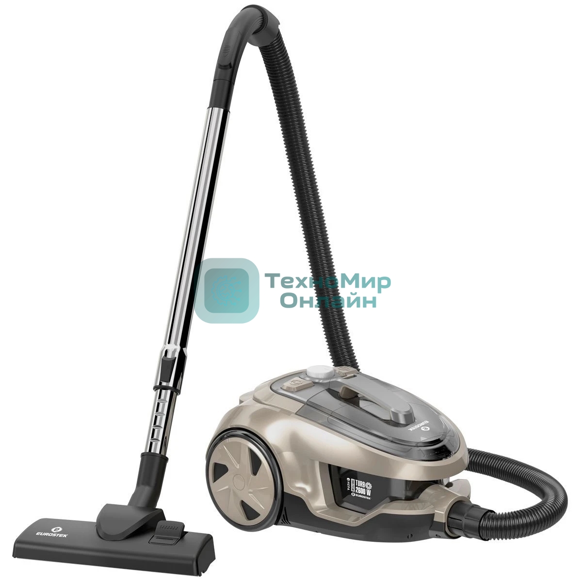 Пылесос Eurostek EVC-KP06С бежевый, 450/2600 Вт, уборка сухая, пылесборник контейнер, 2.5 л