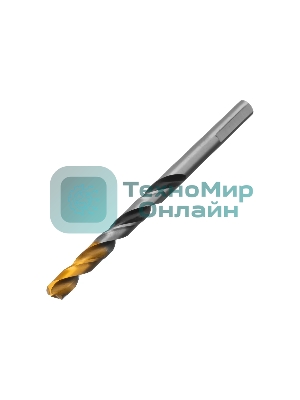 Сверло спиральное по металлу Denzel 7,0 x 109мм, Р6М5, Golden Tip, многогранная заточка