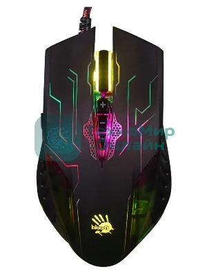 Мышь проводная A4Tech Bloody Q51 черный, 3200 dpi, USB, кнопки - 8
