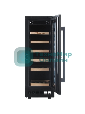 Винный шкаф Libhof CX-19 черный, 60 л, 1 отсек, 19 бут., класс B