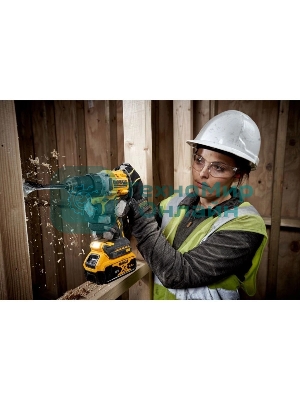 Дрель-шуруповерт DeWalt DCD800H2T-QW, Аккумуляторная, 18В, 2 АКБ, Ударная, Кейс