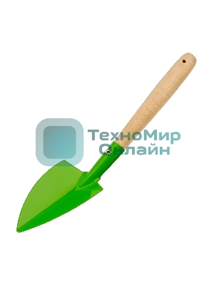 Совок посадочный широкий Palisad 70х310 мм, стальной, деревянная рукоятка