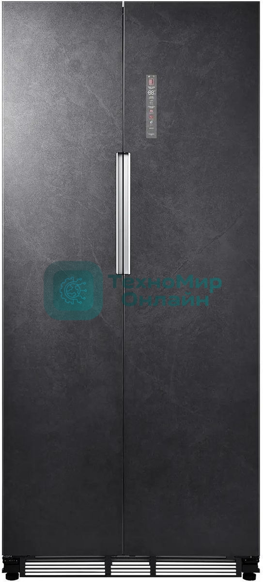 Холодильник LEX LSB458StGIDBI серый трехкамерный 234/202л морозилка снизу, No Frost, Side by Side