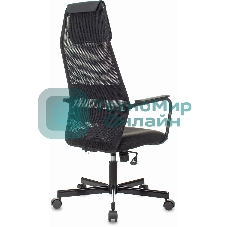 Кресло Бюрократ KB-5M TW-01 3C11 черный, сетка/ткань, 120 кг, механизм качания, с подголовником