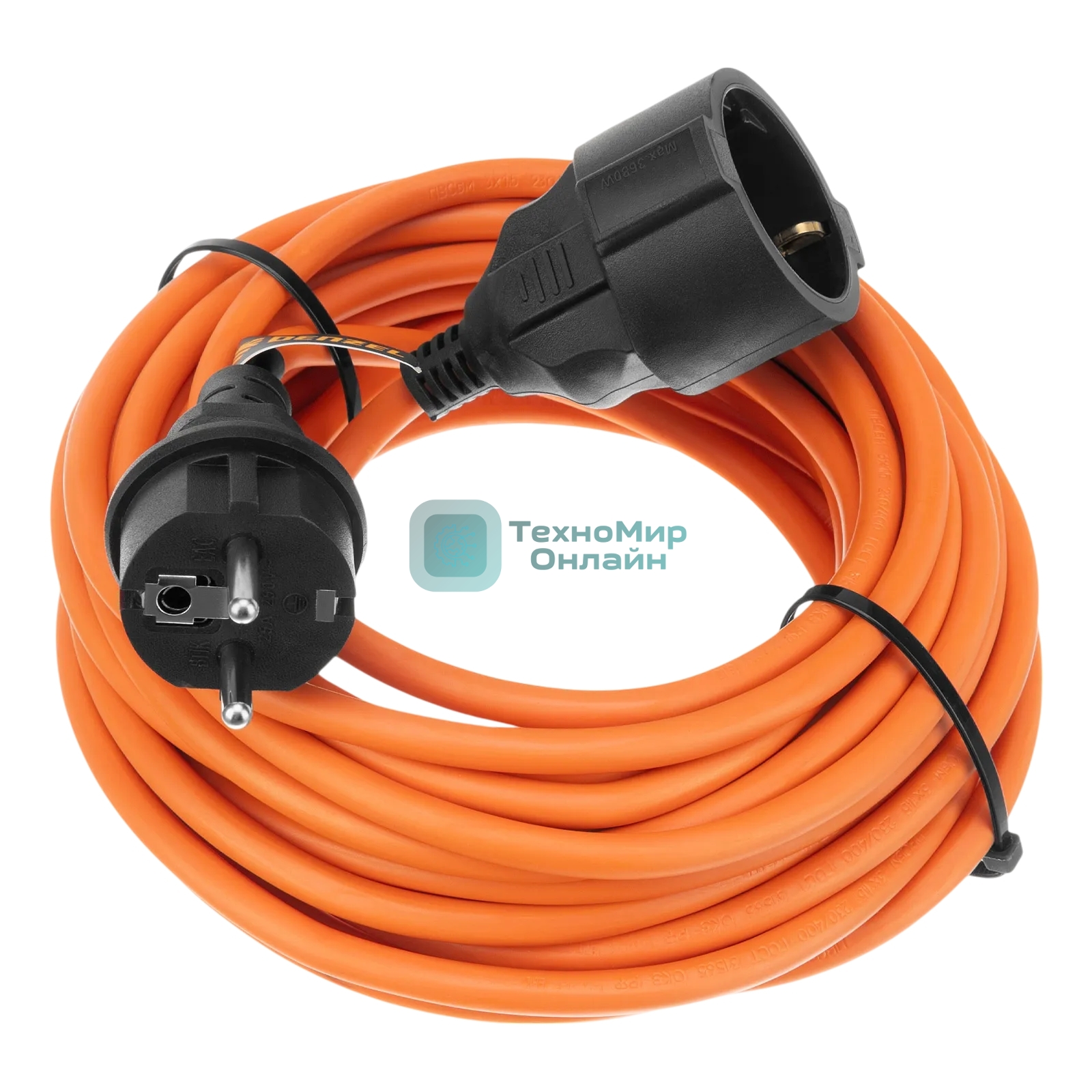 Удлинитель-шнур силовой Garden Series Denzel ПВС, 10 м, 1 розетка 3x1,5 мм