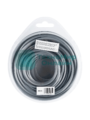 Леска для триммера Denzel армированная алюминием квадратная, 2,7мм х 15м, блистер ALUFLEX