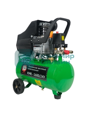 Компрессор КАЛИБР КМК-1600/24У 1.6кВт 8атм 24л 198л/мин 2выхода