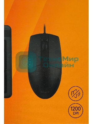 Комплект клавиатура+мышь A4Tech KK-3330S проводной, USB, 1200 DPI, чёрный