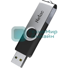 Флешка USB Netac U505 (NT03U505N-016G-32BK), 16Gb, USB3.0, R/W 110/45, черный/серебристый