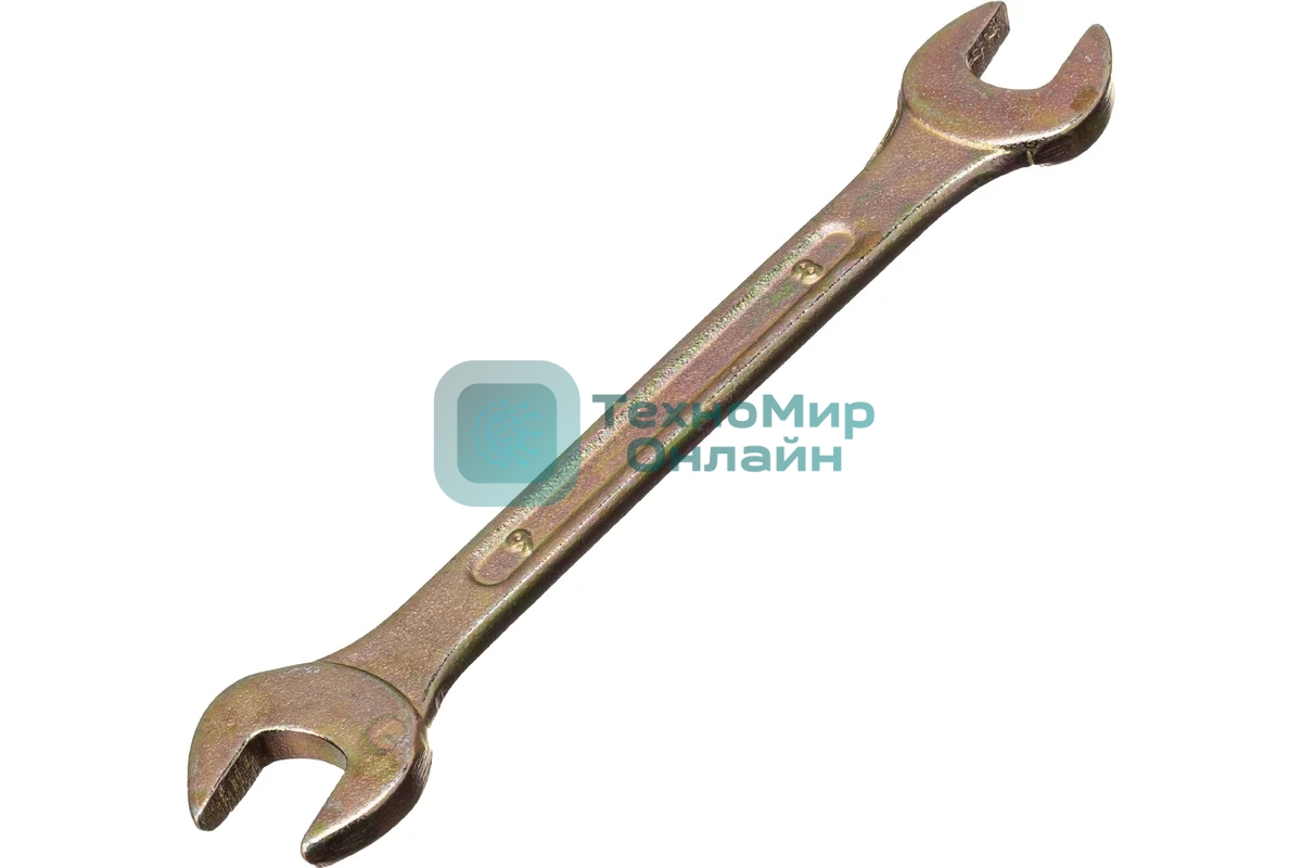 Ключ рожковый Сибртех 14302 8 х 9 мм, желтый цинк