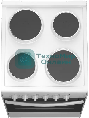 Плита электрическая Darina 1B EM 341 406 W белый/черный, конфорок 4 шт, духовка 50 л, 50 см x 85 см x 56 см