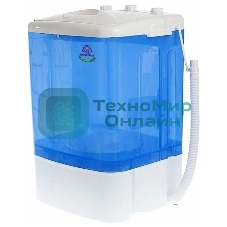 Стиральная машина Мастерица WM-0102 cиний, загрузка вертикальная 2 кг, 0 об/мин, класс А