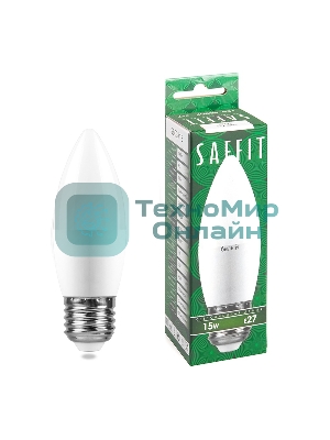 Лампа светодиодная SAFFIT SBC3715 LED 15Вт Е27 белый матовая свеча