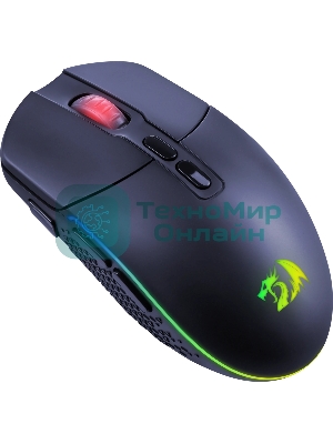 Мышь беспроводная Redragon 2.4G,проводная игровая 7+кн.колесо 10000dpi RGb черный Invader Pro