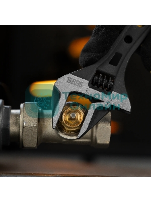 Ключ разводной Denzel 135 мм, CrV, кованый, укороченная рукоятка