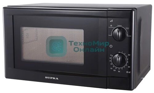 Микроволновая печь SUPRA 20MB25 черный, 20 л, 700 Вт, переключатели - поворотный механизм