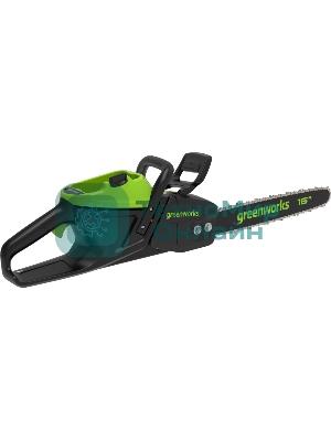 Цепная пила аккумуляторная GreenWorks D60CS25k4, 60V, 40 см, бесщеточная, 2500 Вт, с 1хАКБ 4 Ач. и ЗУ